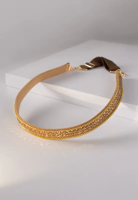 fancy gold beaded hairband