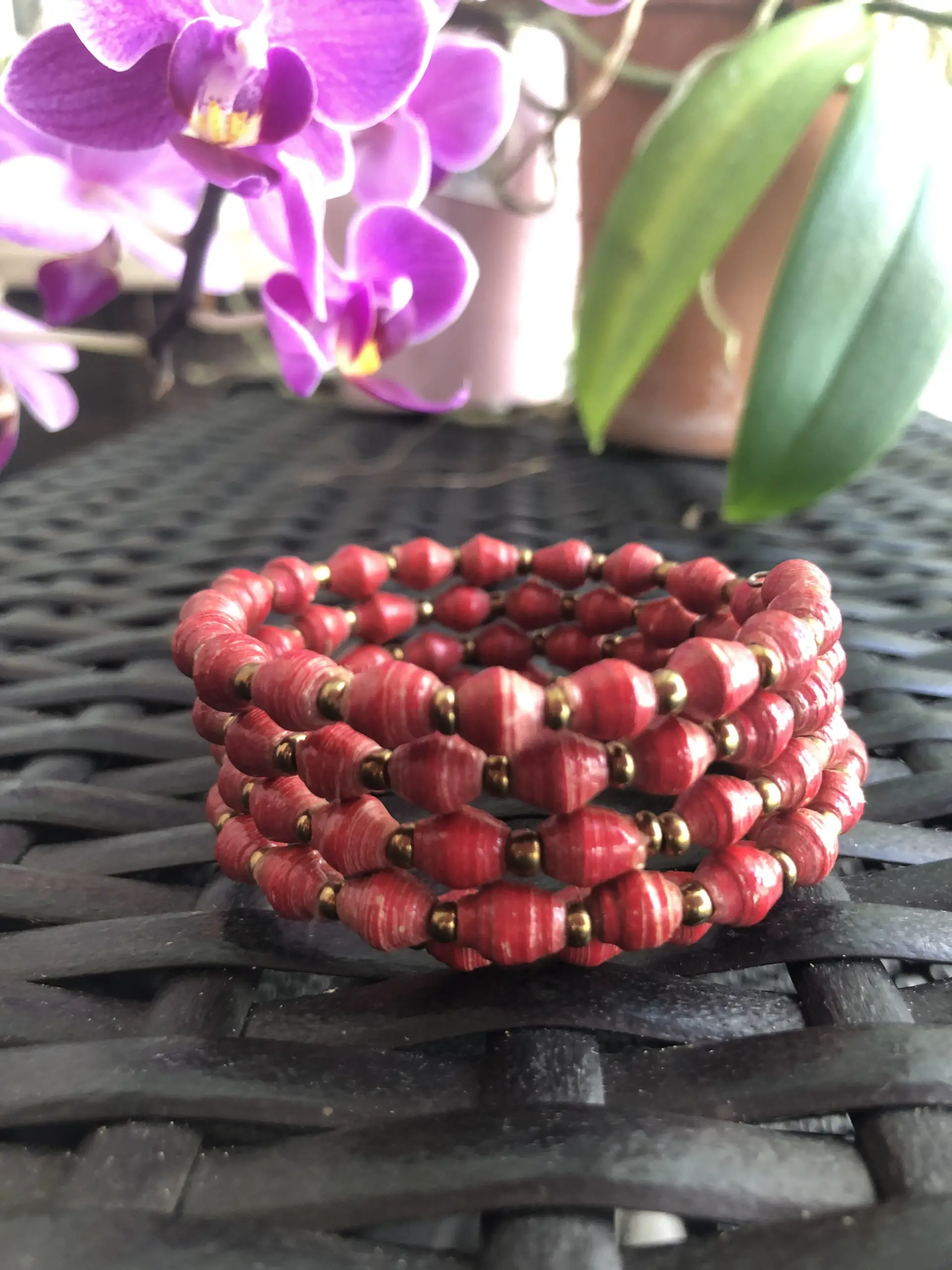 red beaded bracelet uganda