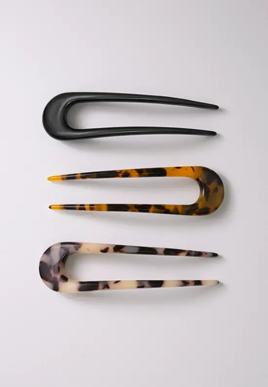 tortoise shell acrylic hair forks