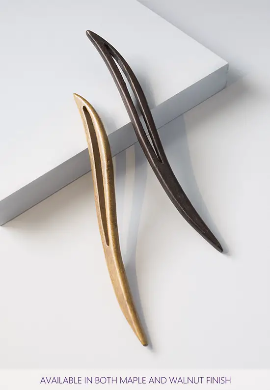 curved wood hair fork stickk