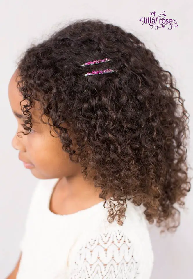 bobby pins little girl curly hair