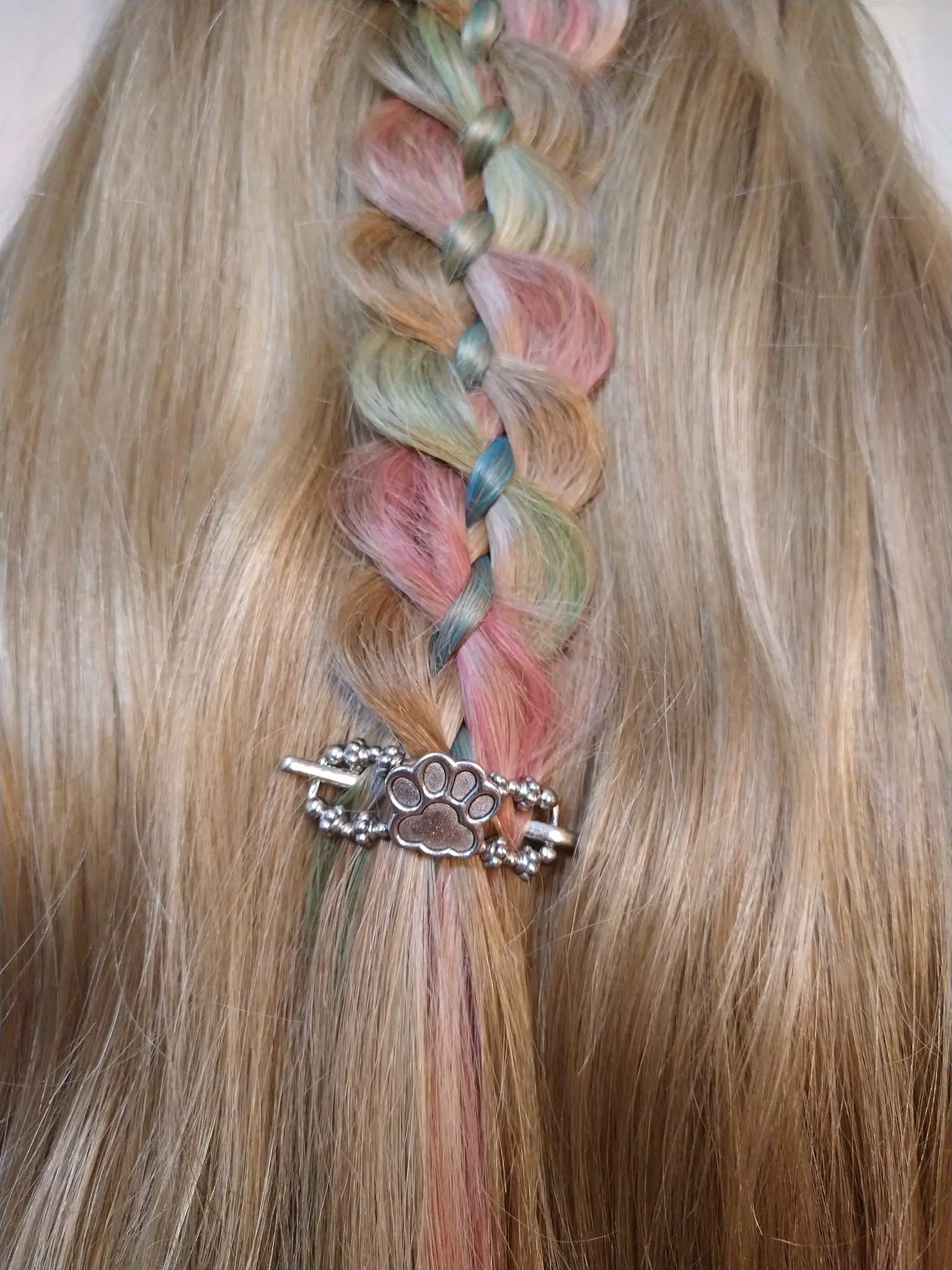colored hair mascara highlights braid