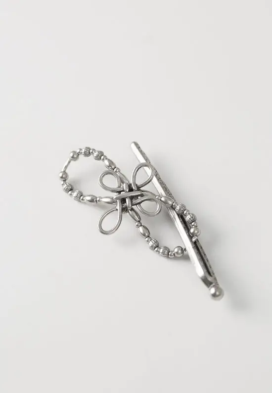 celtic cross silver hair clip