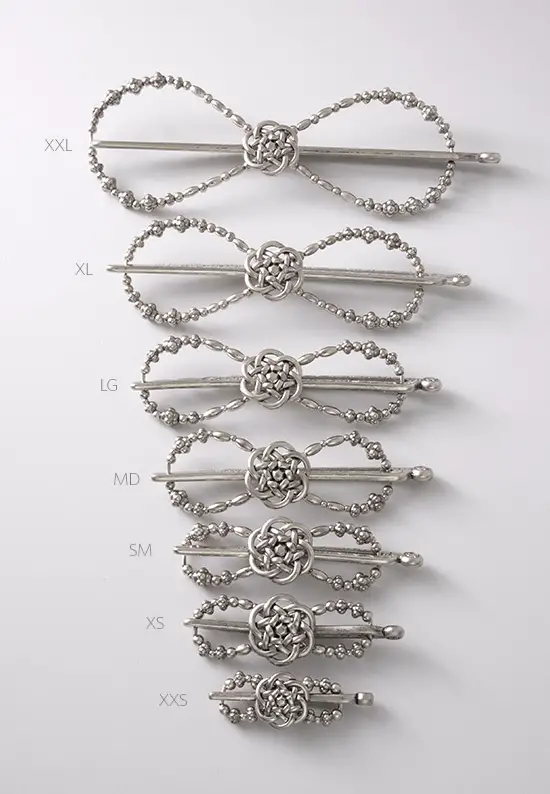 celtic knot silver hair jewelry