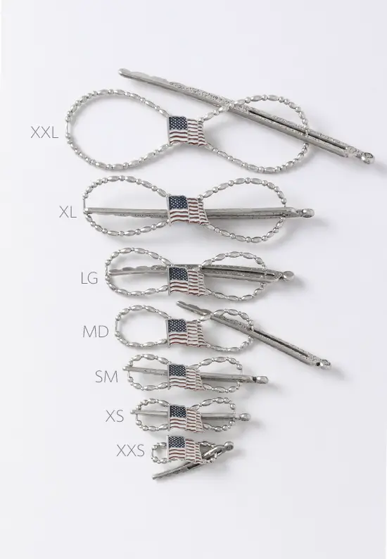American U.S. flag hair clips