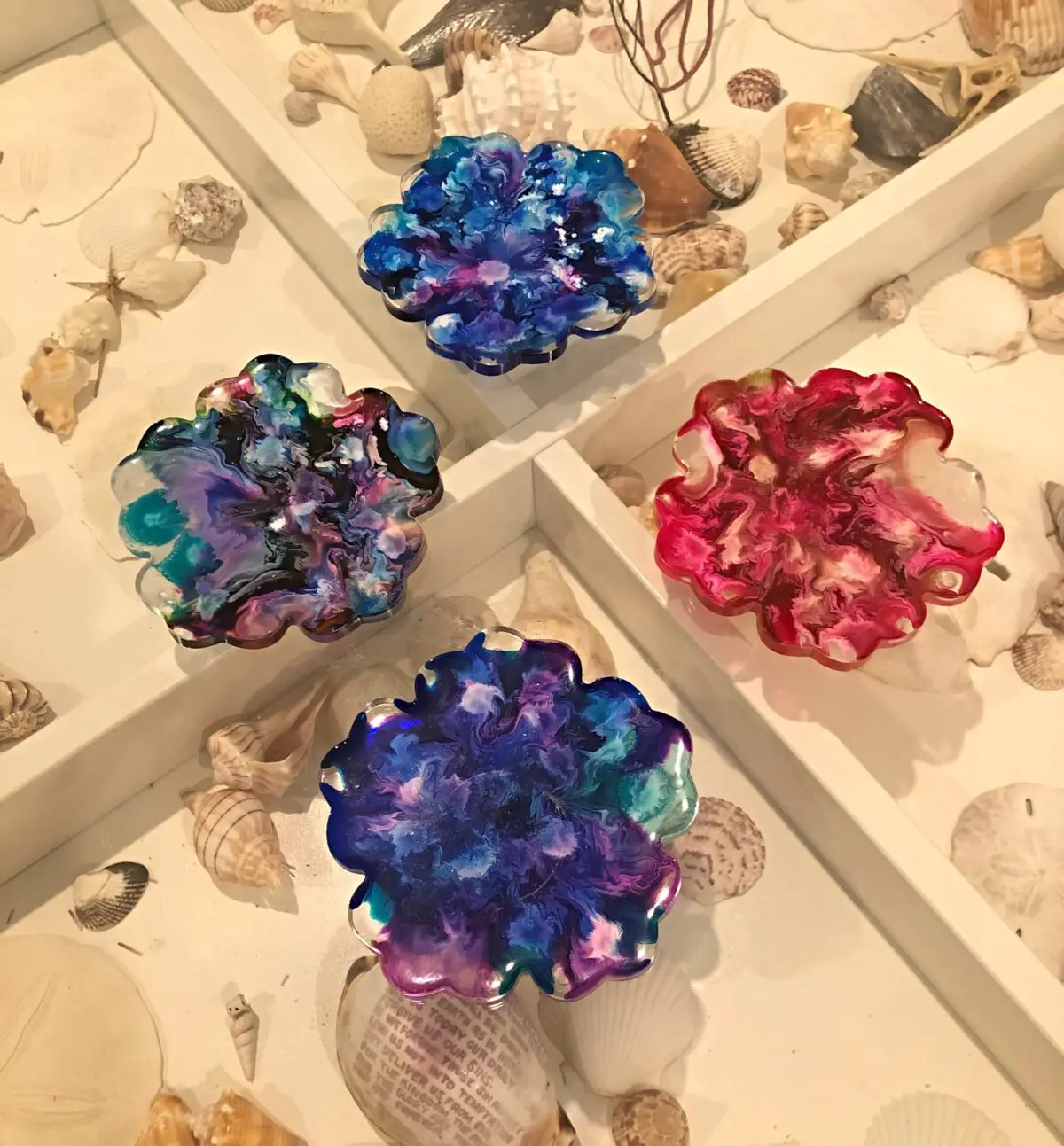 resin colorful coasters