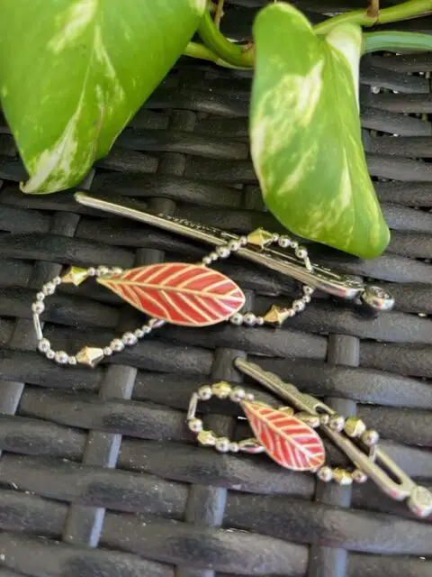 fall leaf hair clip