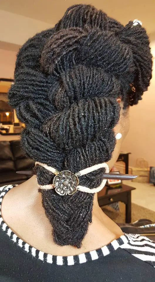 sister locks hair accessories leather hair stick