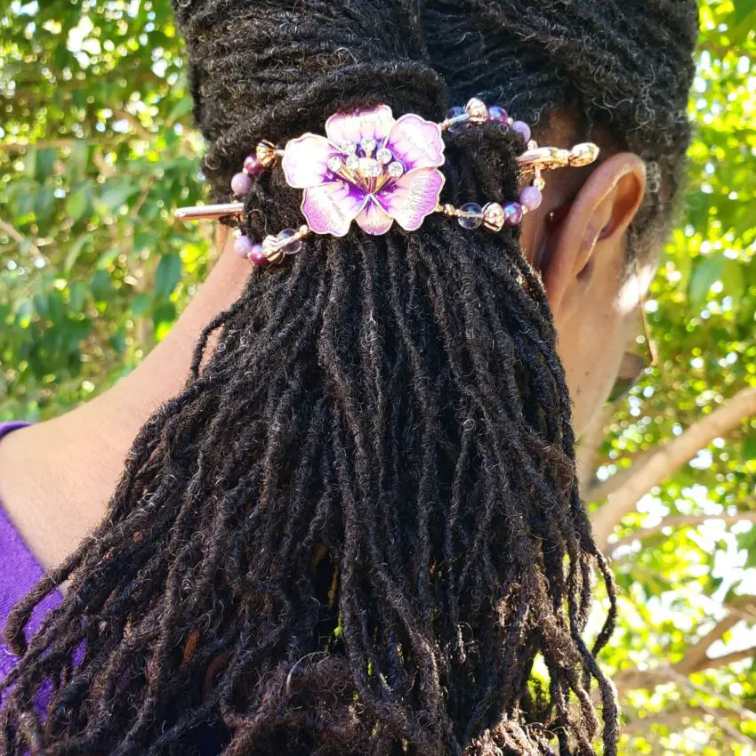 sisterlocks orchid hair clip