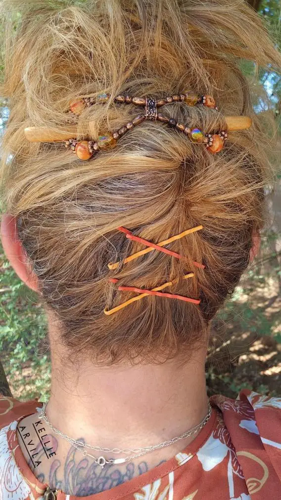 simple bobby pins with flexi flip updo