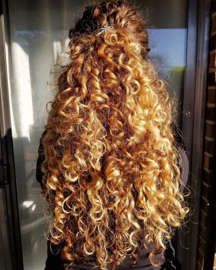 long curly hair clip