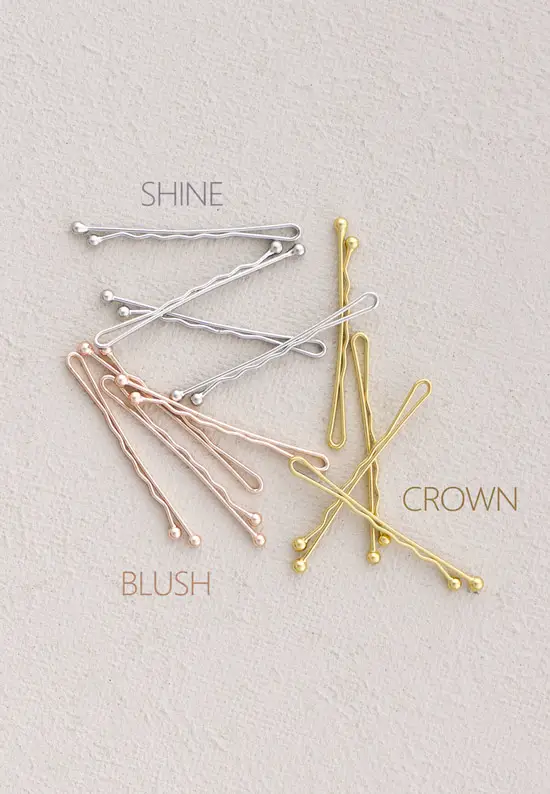 silver gold rose gold bobby pins