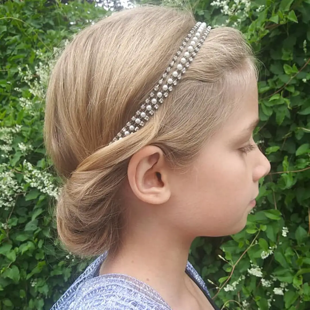 fancy 3-strand headband crystal pearl