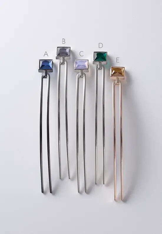 jeweled hair pin forks