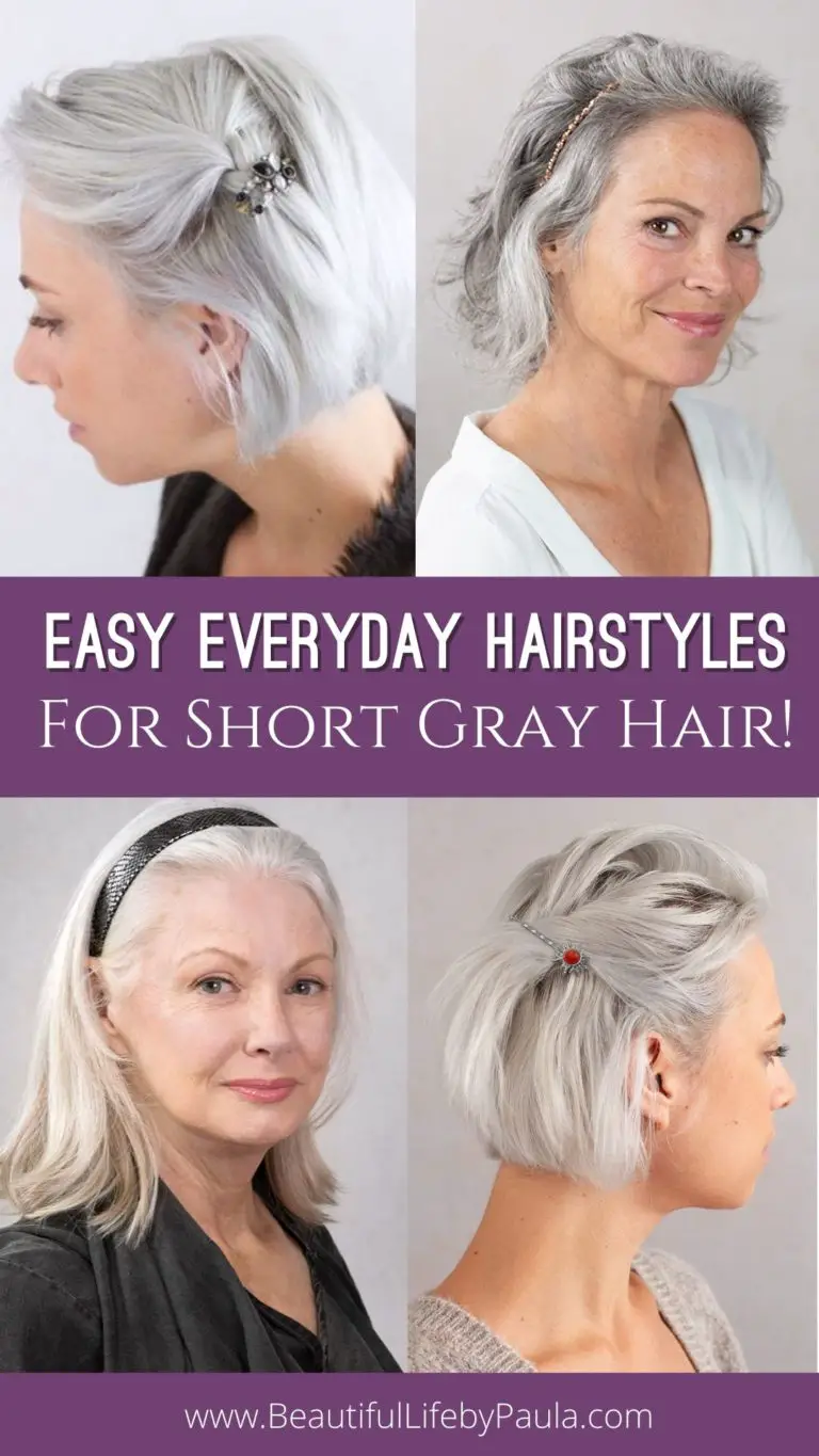 16 Easy Everyday Hairstyles for Short Gray Hair - Beautiful Life