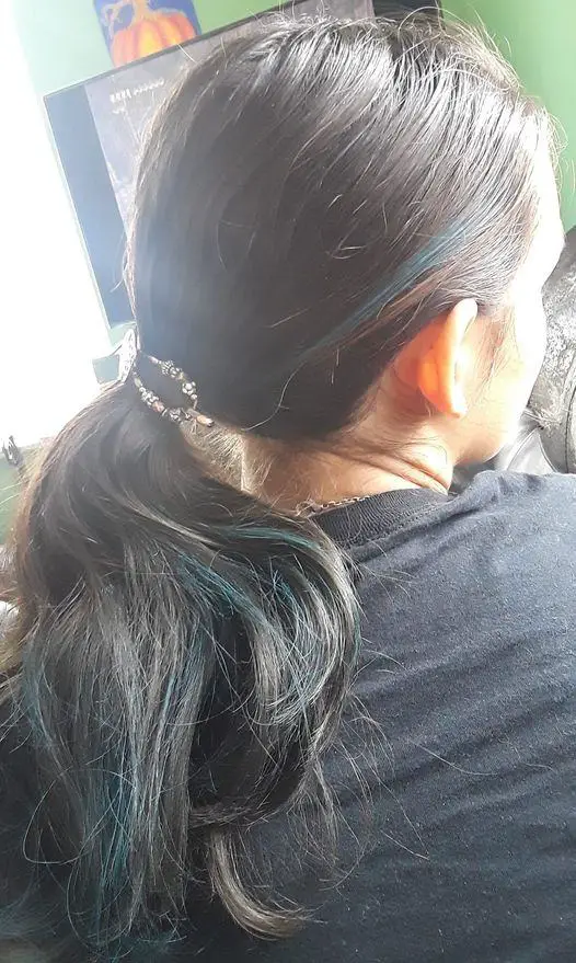 blue tips hair mascara temporary color