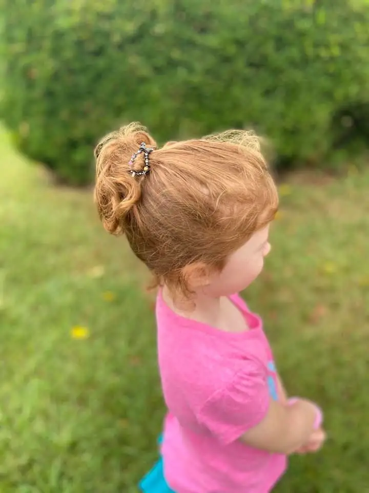 flexi flip little girls hairstyle ponytail