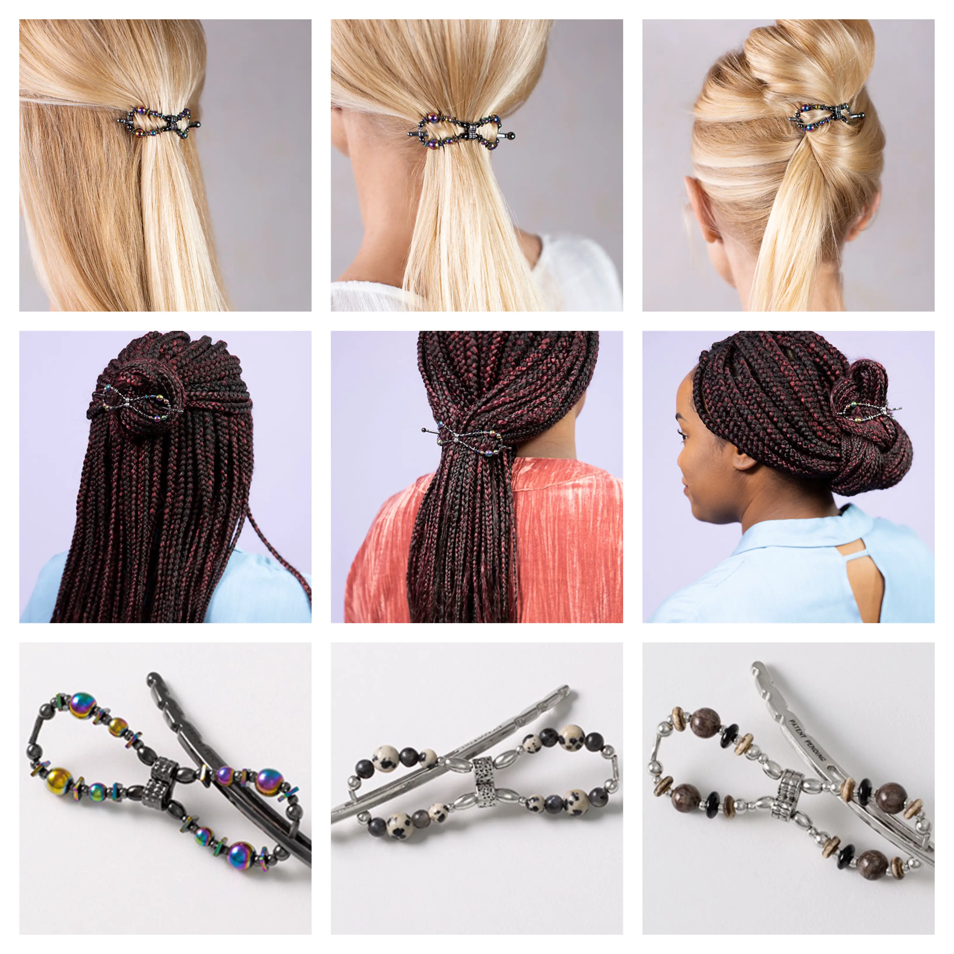 Flexi flip hairstyles collage