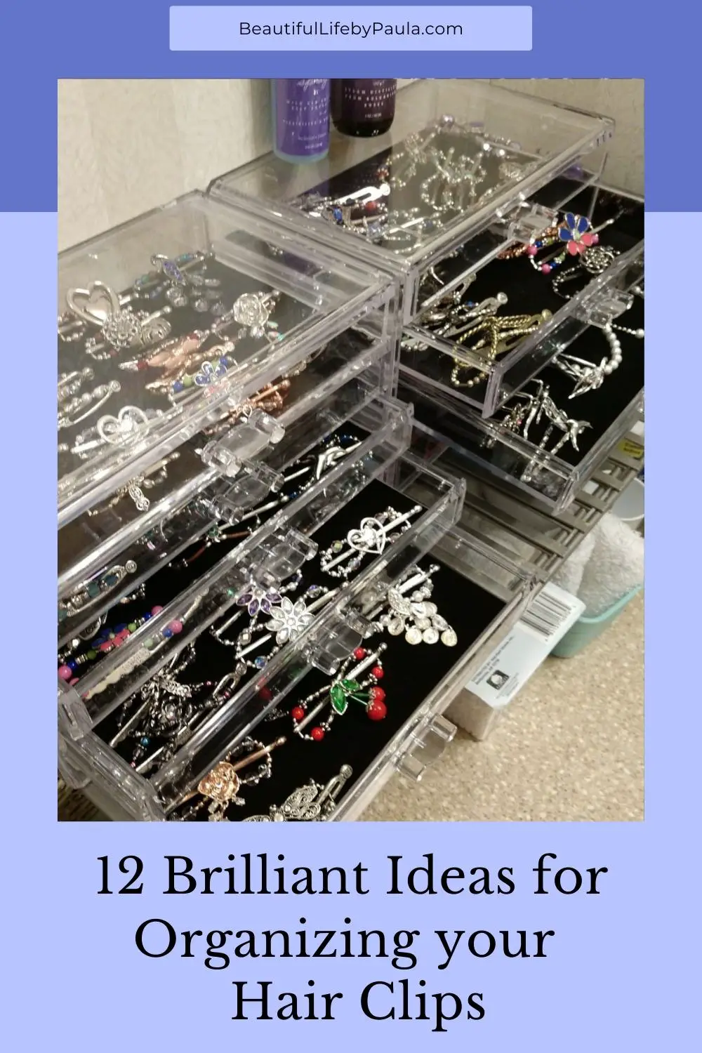 how to organize hair clips