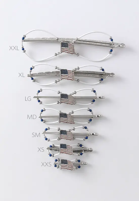 U.S. Flag hair clips
