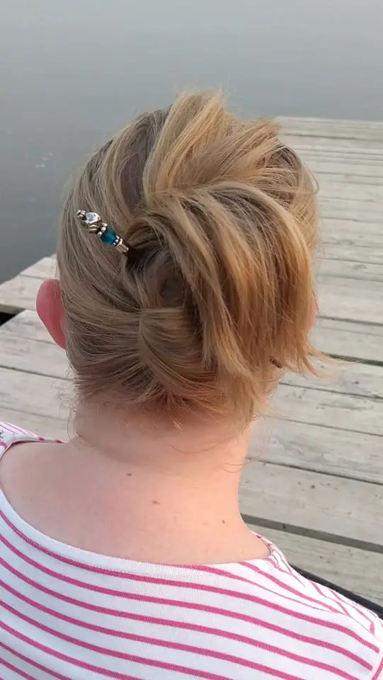fine hair tails up hair stick