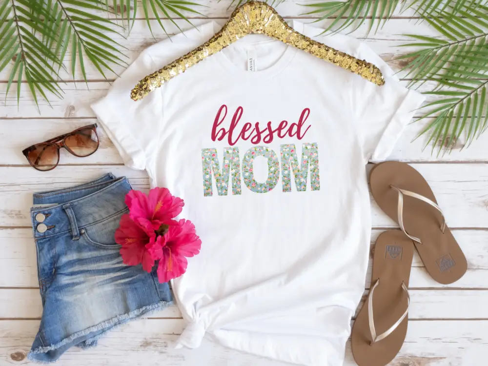 floral blessed mom shirt Mother's Day
