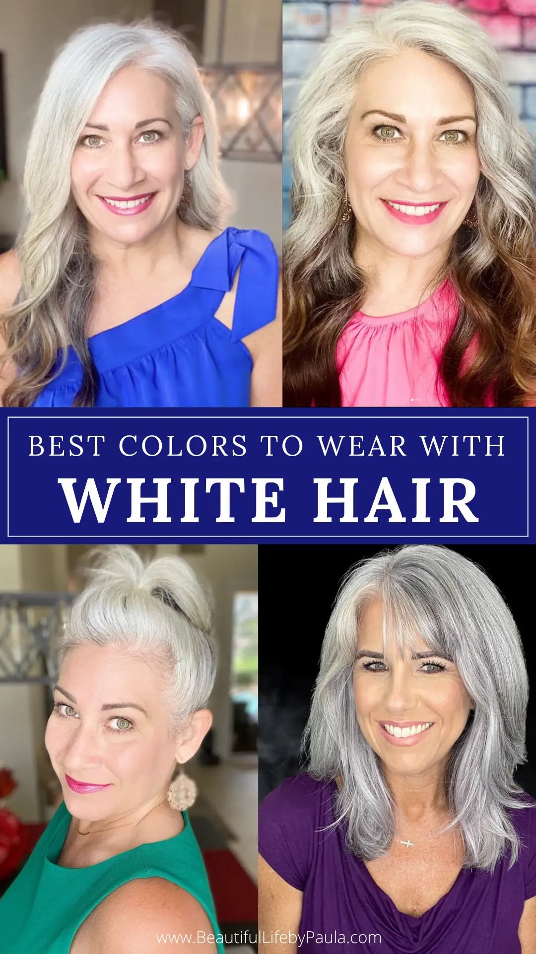best colors wear white gray hair