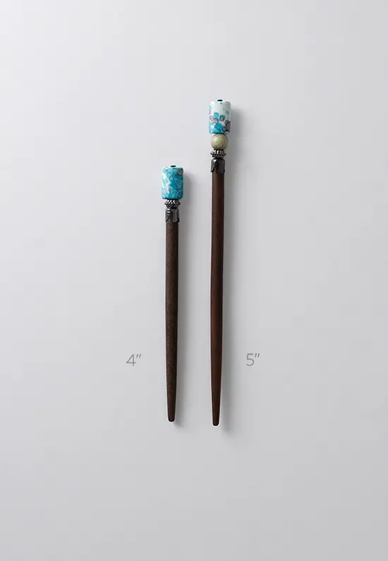 turquoise beach coastal hair sticks