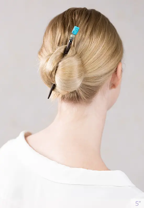 beach turquoise hair stick bun