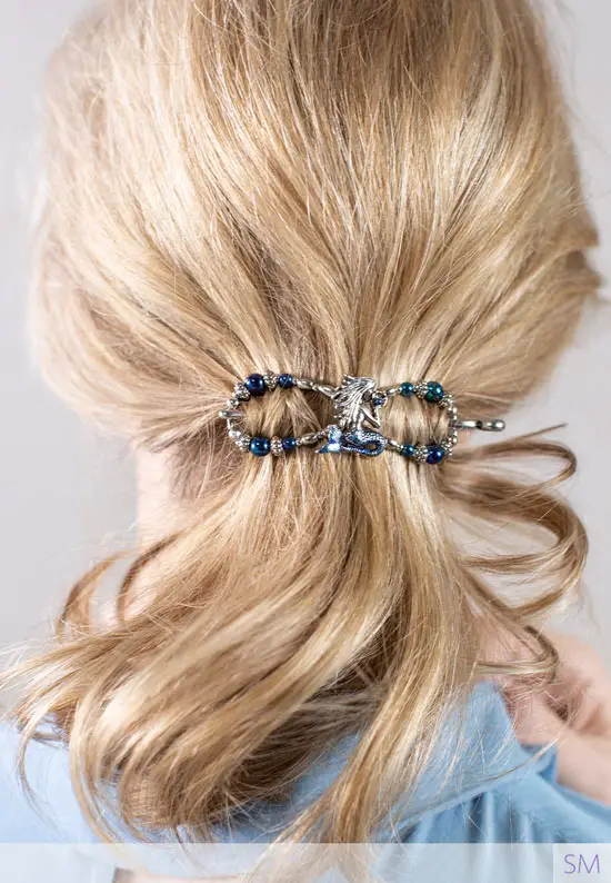 mermaid hair clip ponytail