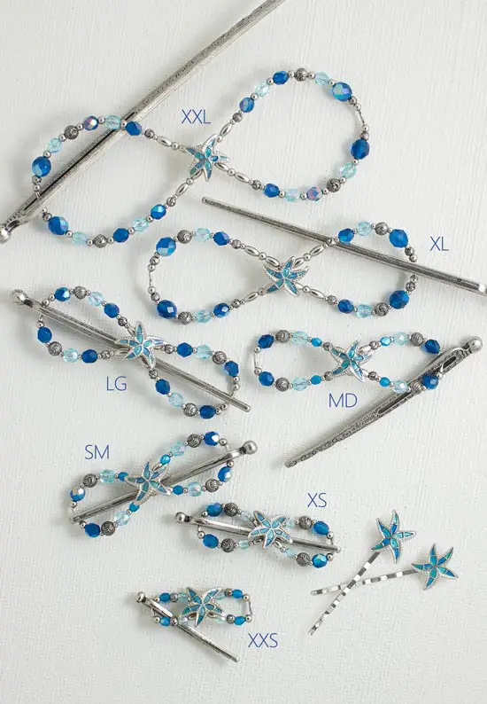 tidepool starfish hair clips