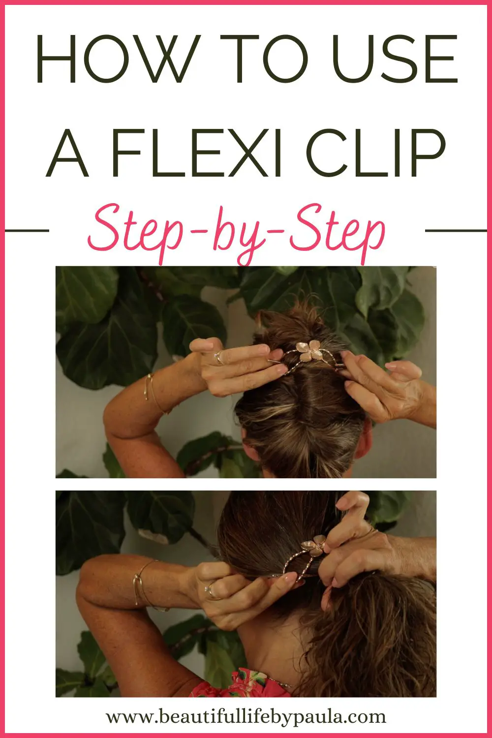 how to use a Lilla Rose Flexi clip step by step slow close up