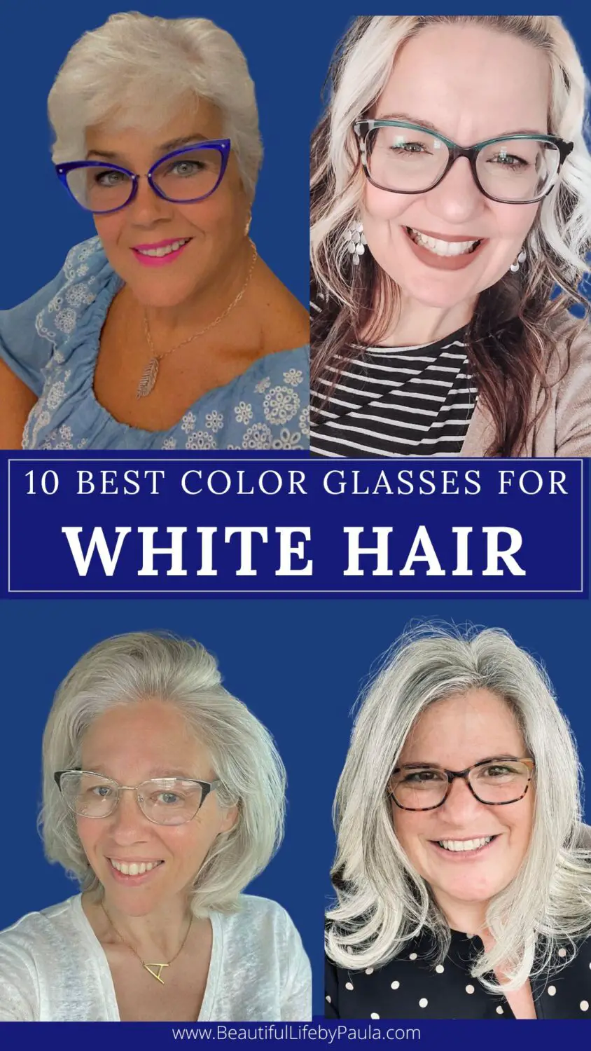 best color glasses for white hair