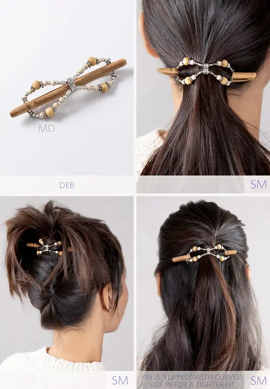 deb wood hair clips flip
